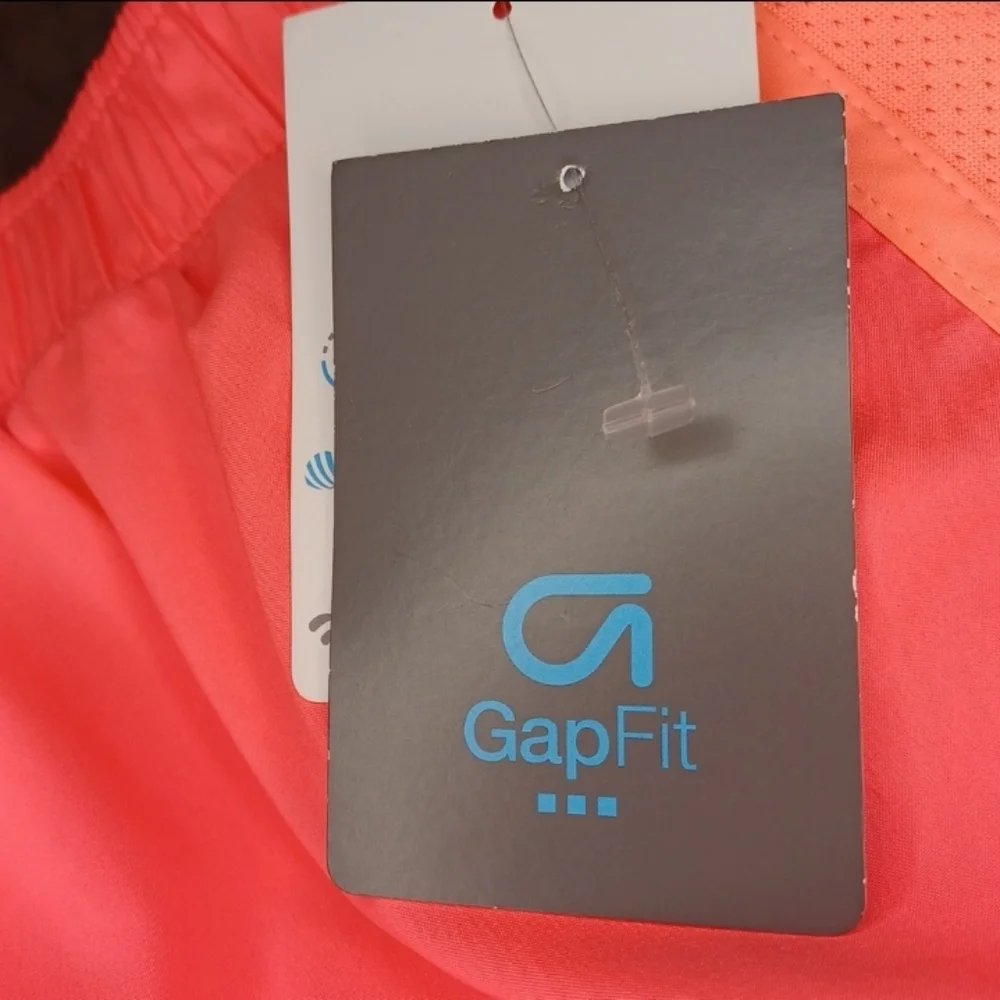 Nwot Gap Outlet Girls Athletic Shorts in Neon Pink With Orange Trim, sz XL